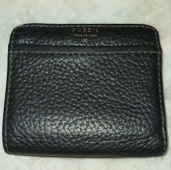 Fossil Black Leather Bi-Fold Wallet (Vintage 1984) - Picture 1 of 8